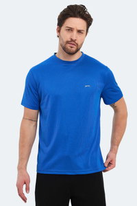 Slazenger - Slazenger OTAR I Erkek Saks Mavi Tişört