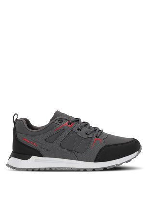 Slazenger OUTBACK I Erkek Koyu Gri / Kırmızı Günlük Spor Ayakkabısı