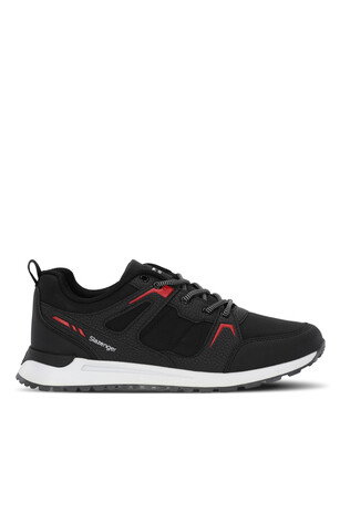 Slazenger OUTBACK I Erkek Siyah / Kırmızı Günlük Spor Ayakkabısı