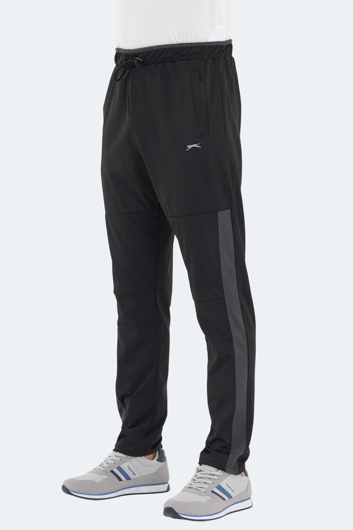Slazenger - Slazenger OXFORD IN Erkek Cepli Siyah Eşofman Altı