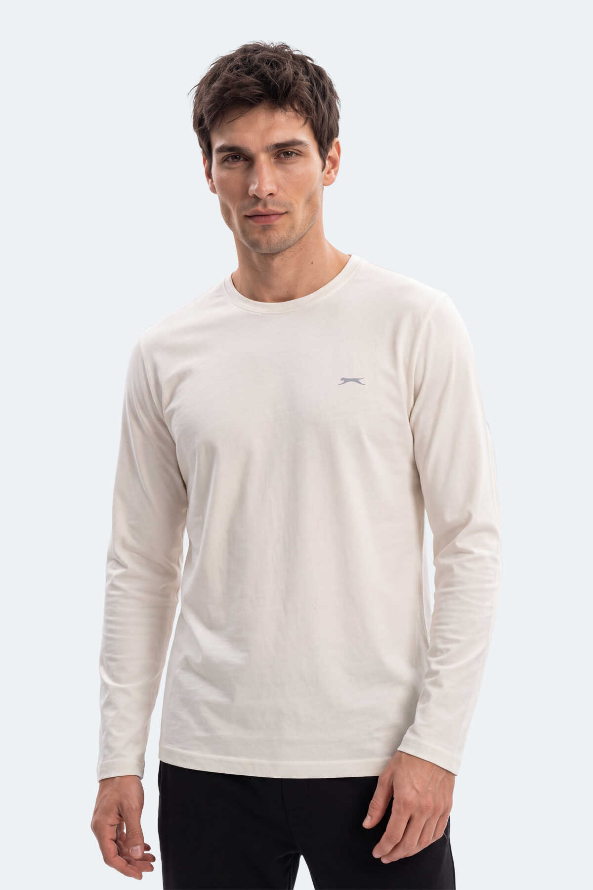 Slazenger OZZIE I Erkek Ekru Tişört (1)