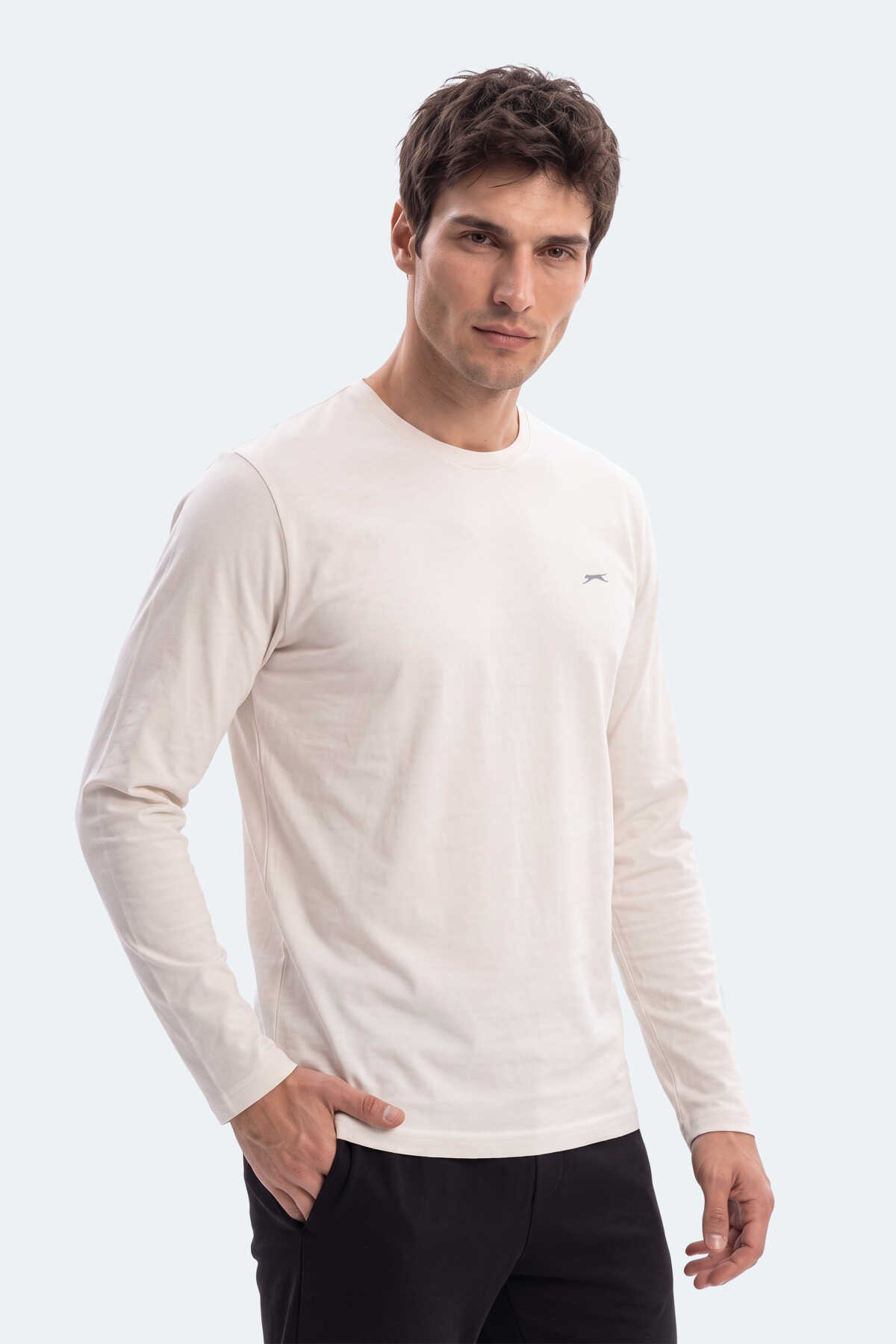 Slazenger OZZIE I Erkek Ekru Tişört - 3