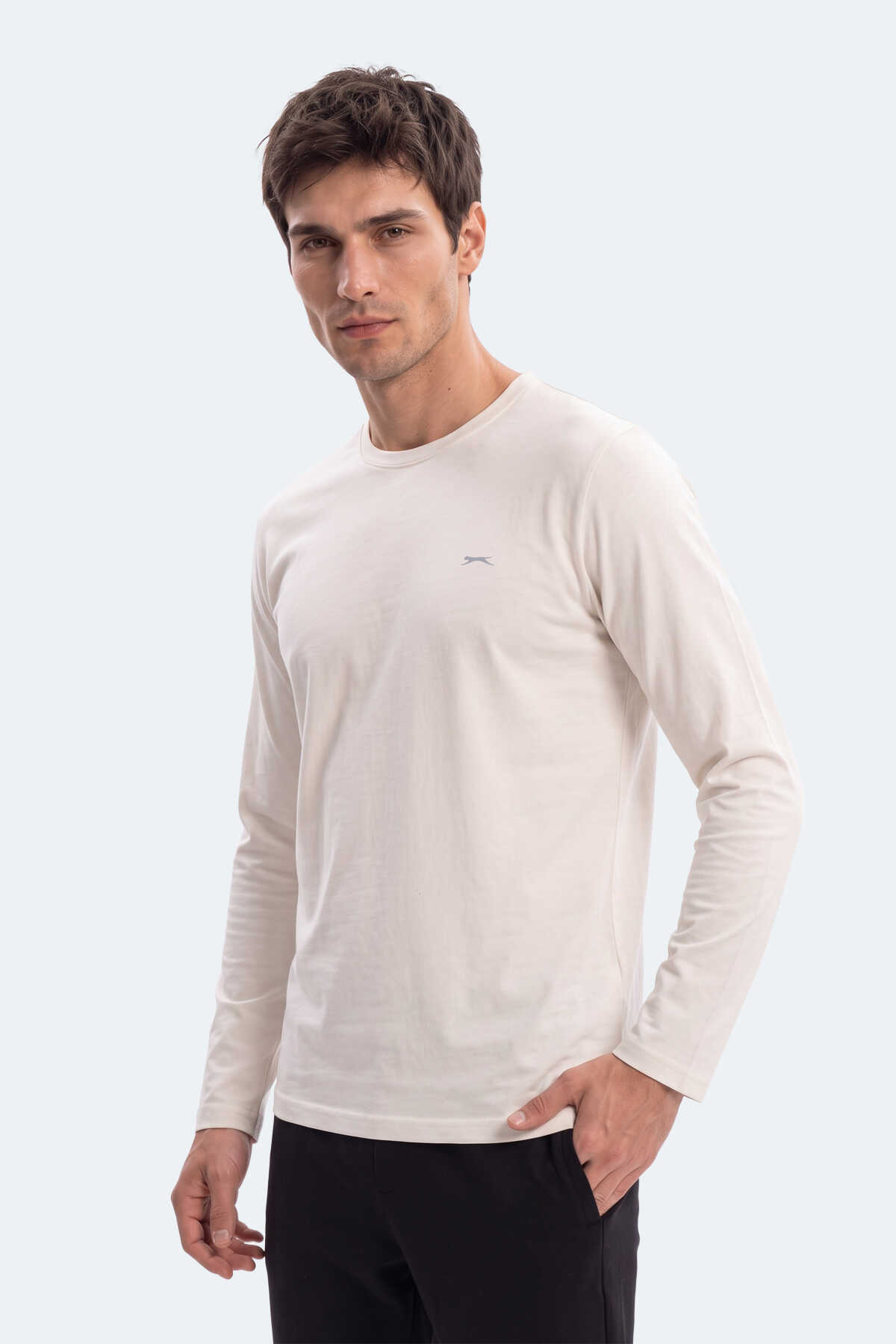 Slazenger OZZIE I Erkek Ekru Tişört - 4