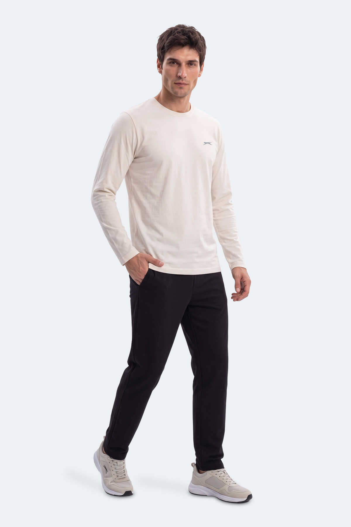Slazenger OZZIE I Erkek Ekru Tişört - 7