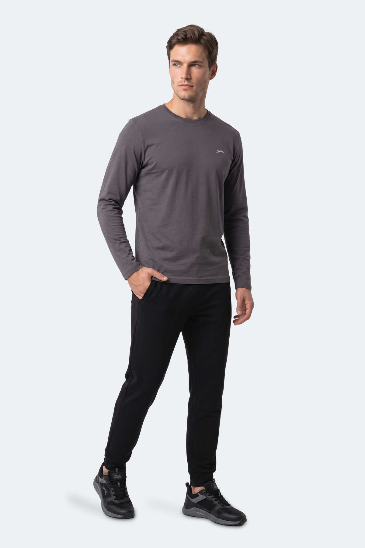 Slazenger OZZIE I Erkek Kahve Tişört - 7