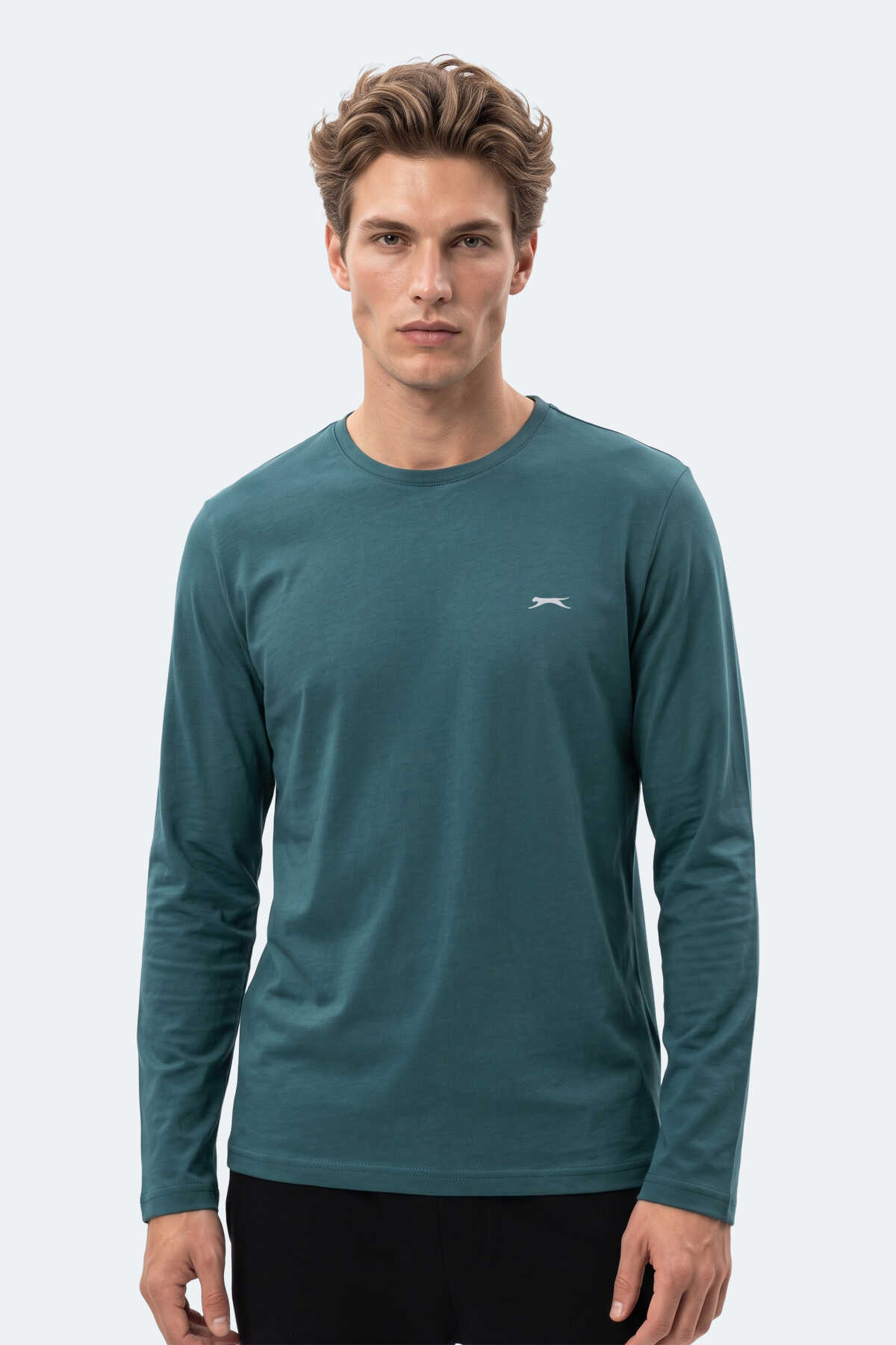 Slazenger OZZIE I Erkek Koyu Yeşil Tişört (1)