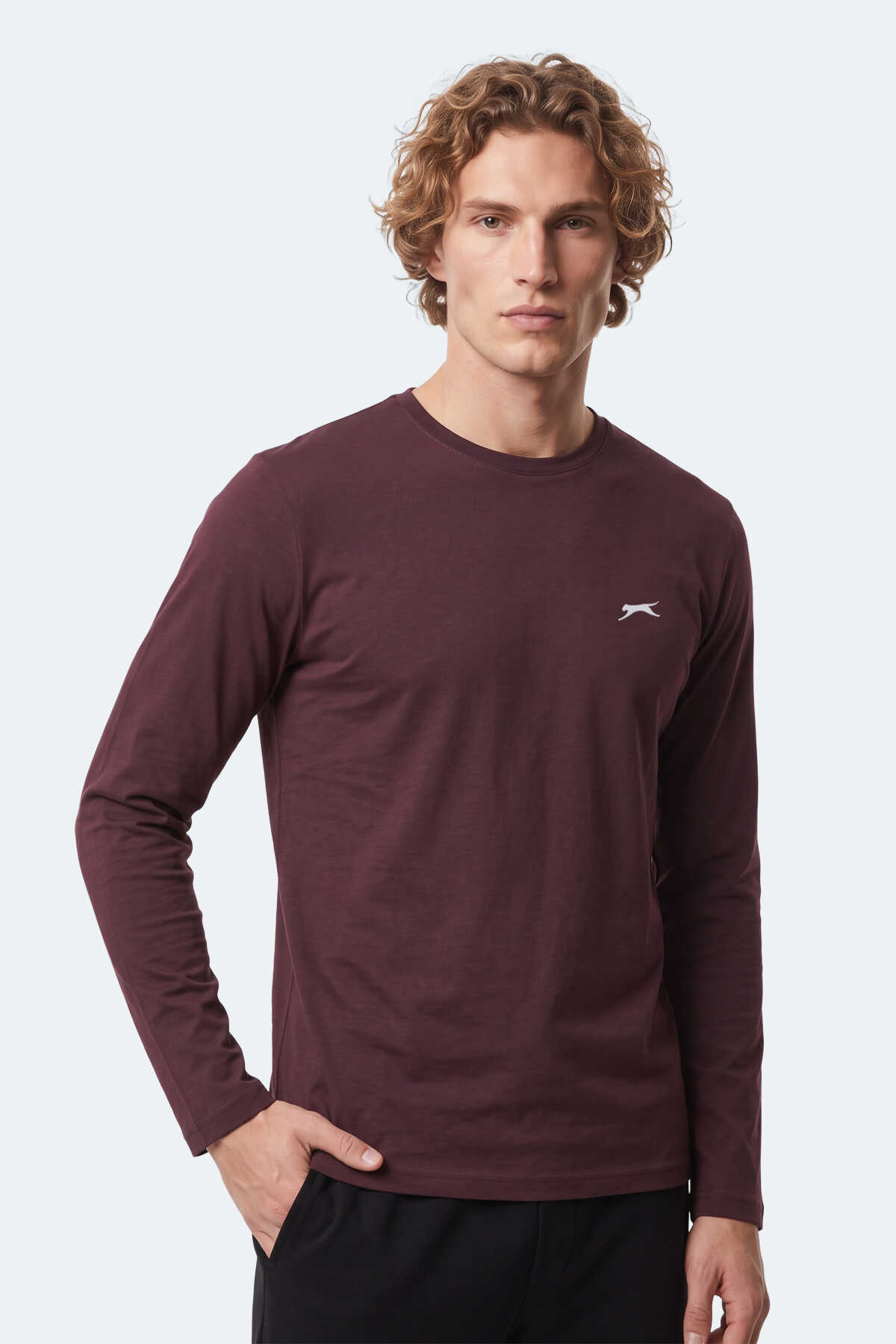 Slazenger OZZIE I Erkek Mürdüm Tişört - 5