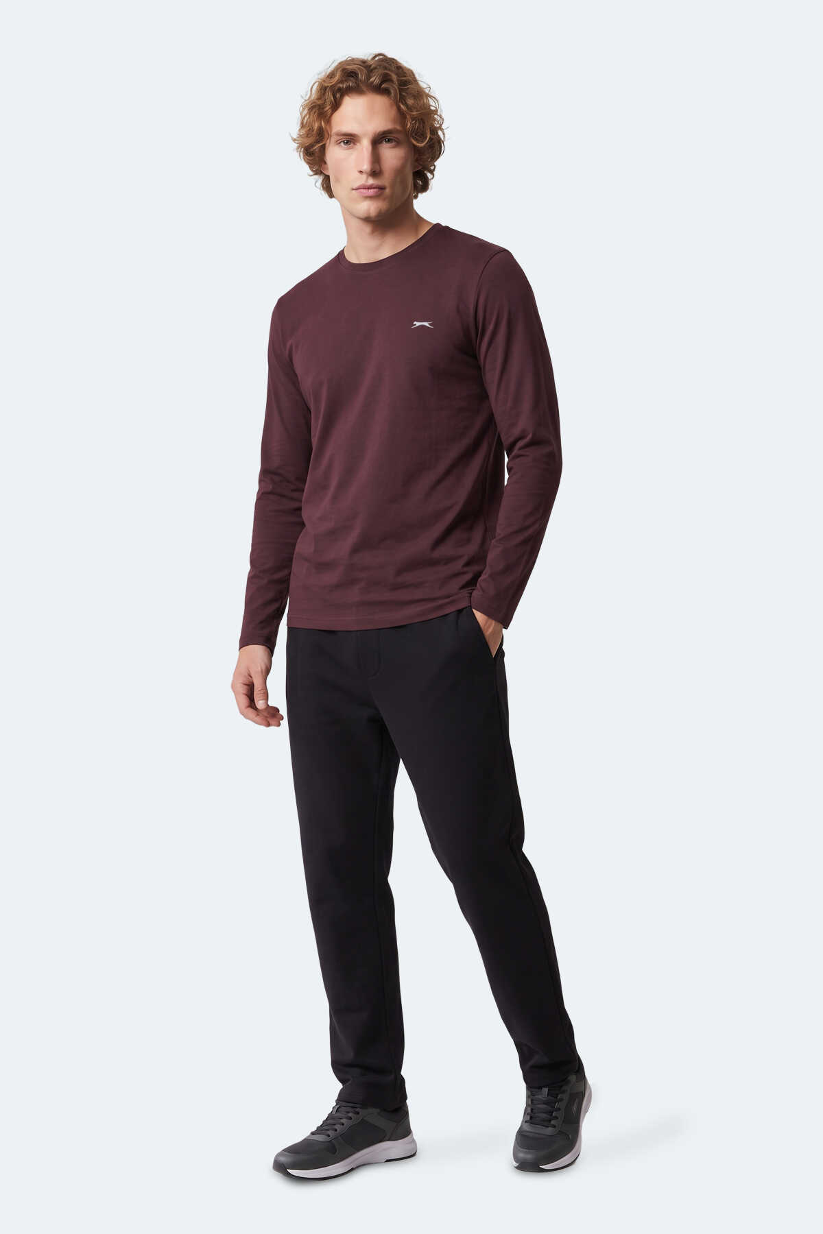 Slazenger OZZIE I Erkek Mürdüm Tişört - 7