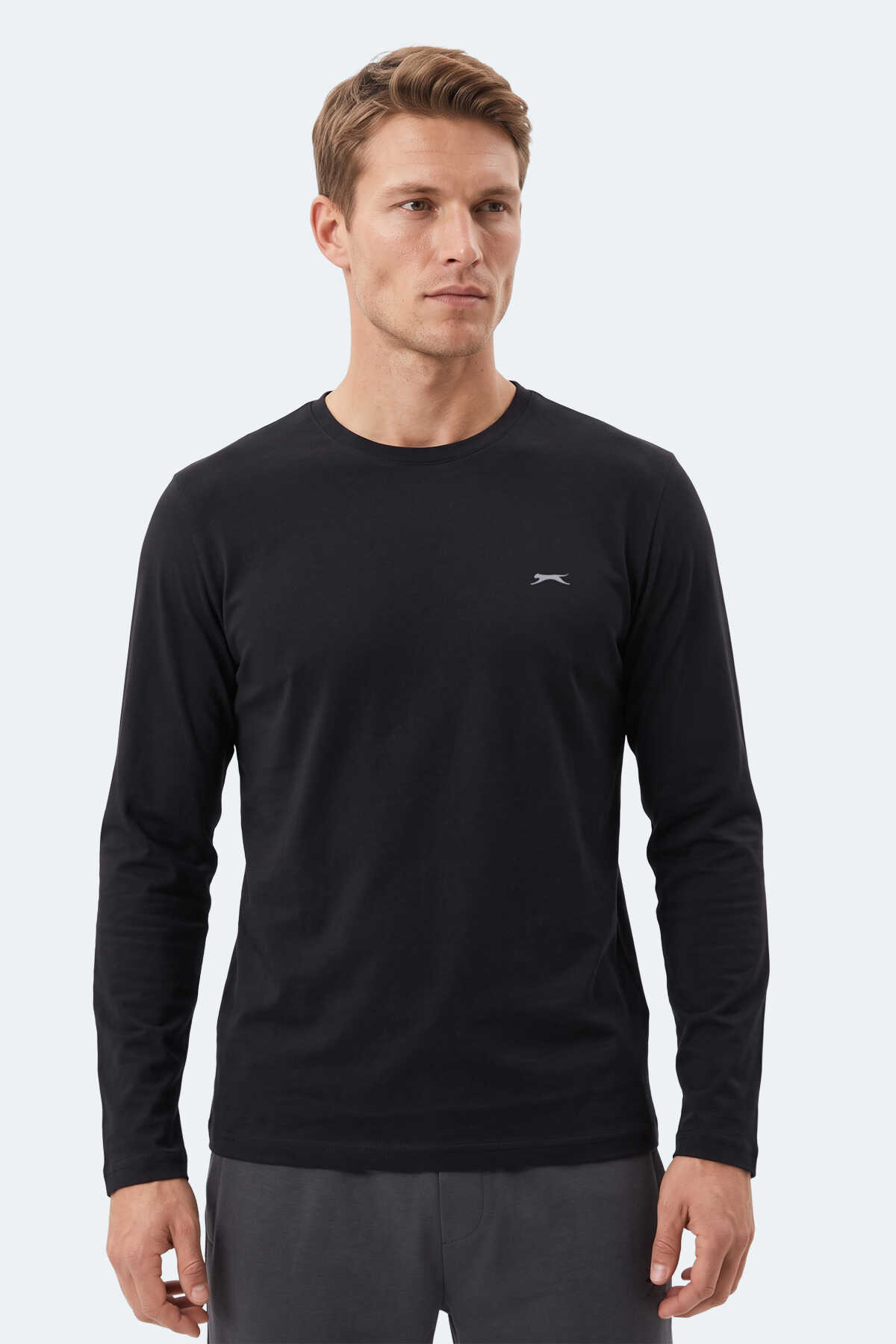 Slazenger OZZIE I Erkek Siyah Tişört (1)