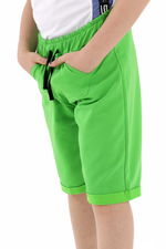 Slazenger - Slazenger PAGE IN Erkek Çocuk Cepli Sarı Şort