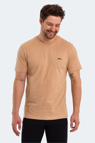 Slazenger PAINT I Erkek Baskılı Bej Tişört