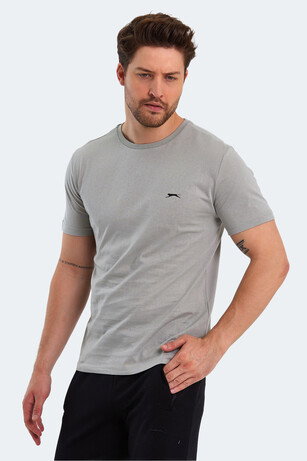 Slazenger PAINT I Erkek Baskılı Gri Tişört