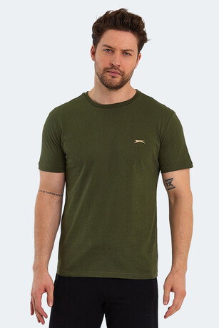 Slazenger PAINT I Erkek Baskılı Haki Tişört