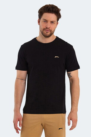 Slazenger PAINT I Erkek Baskılı Siyah Tişört