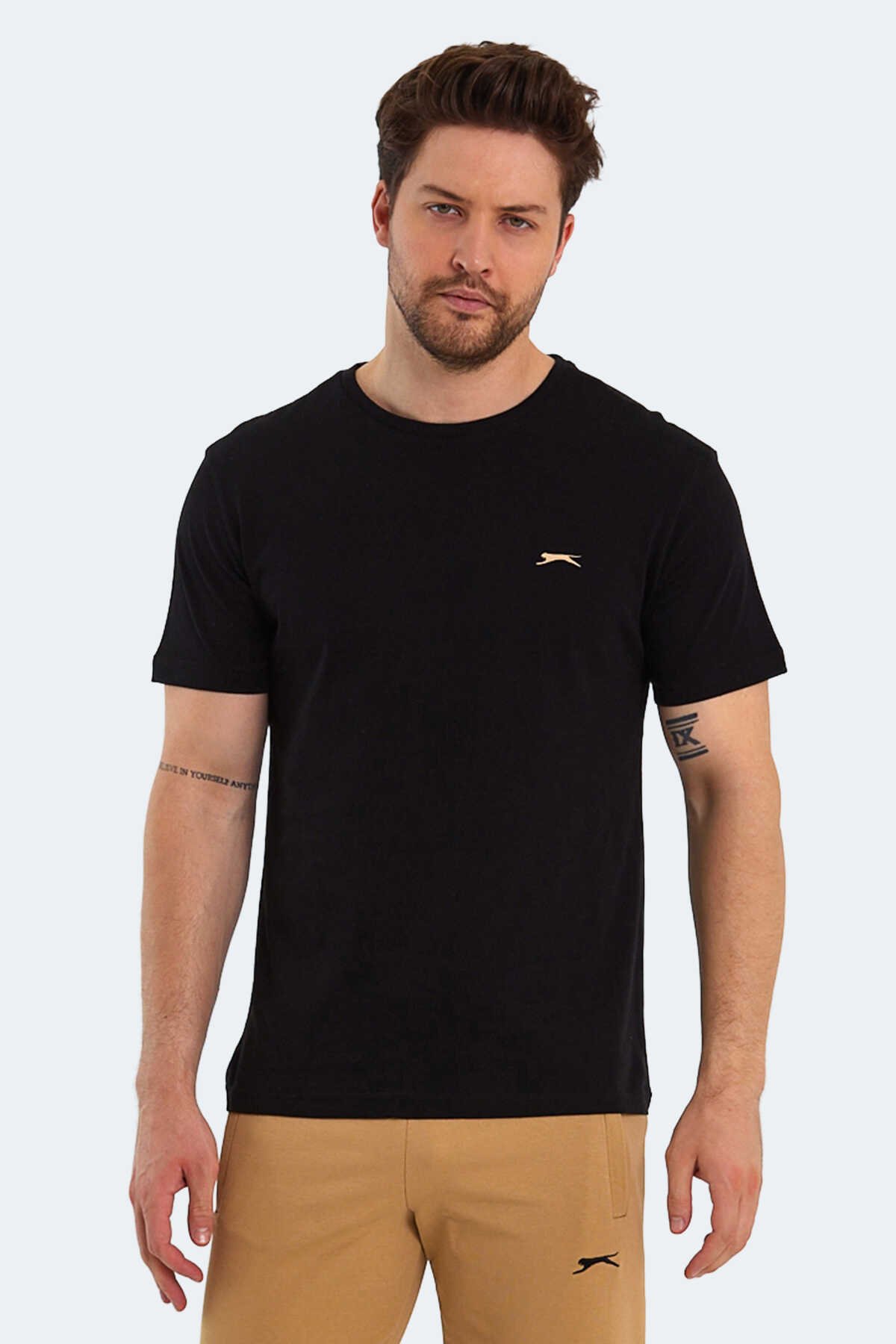 Slazenger - Slazenger PAINT Erkek Kısa Kol T-Shirt Siyah