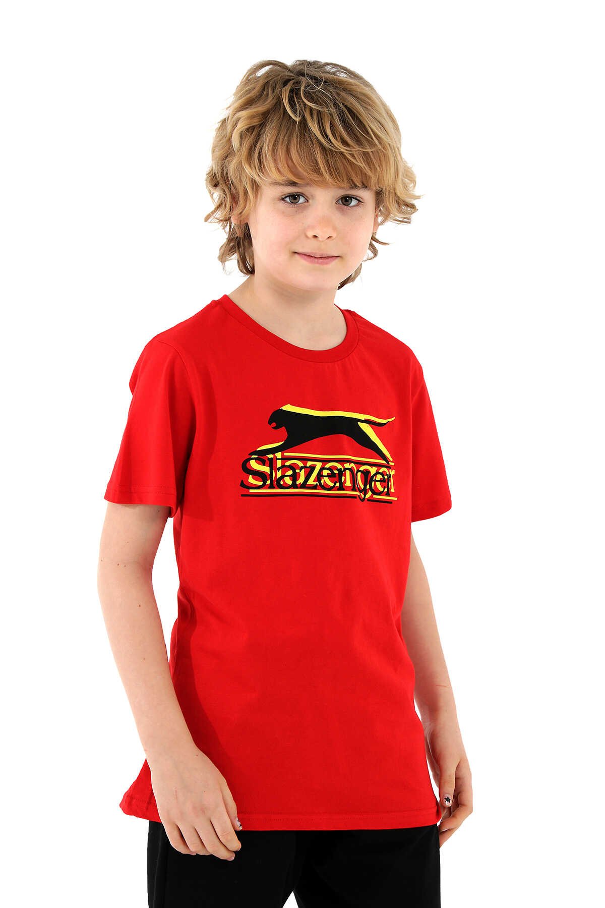 Slazenger - PALLE Erkek Çocuk Kısa Kollu T-Shirt Kırmızı