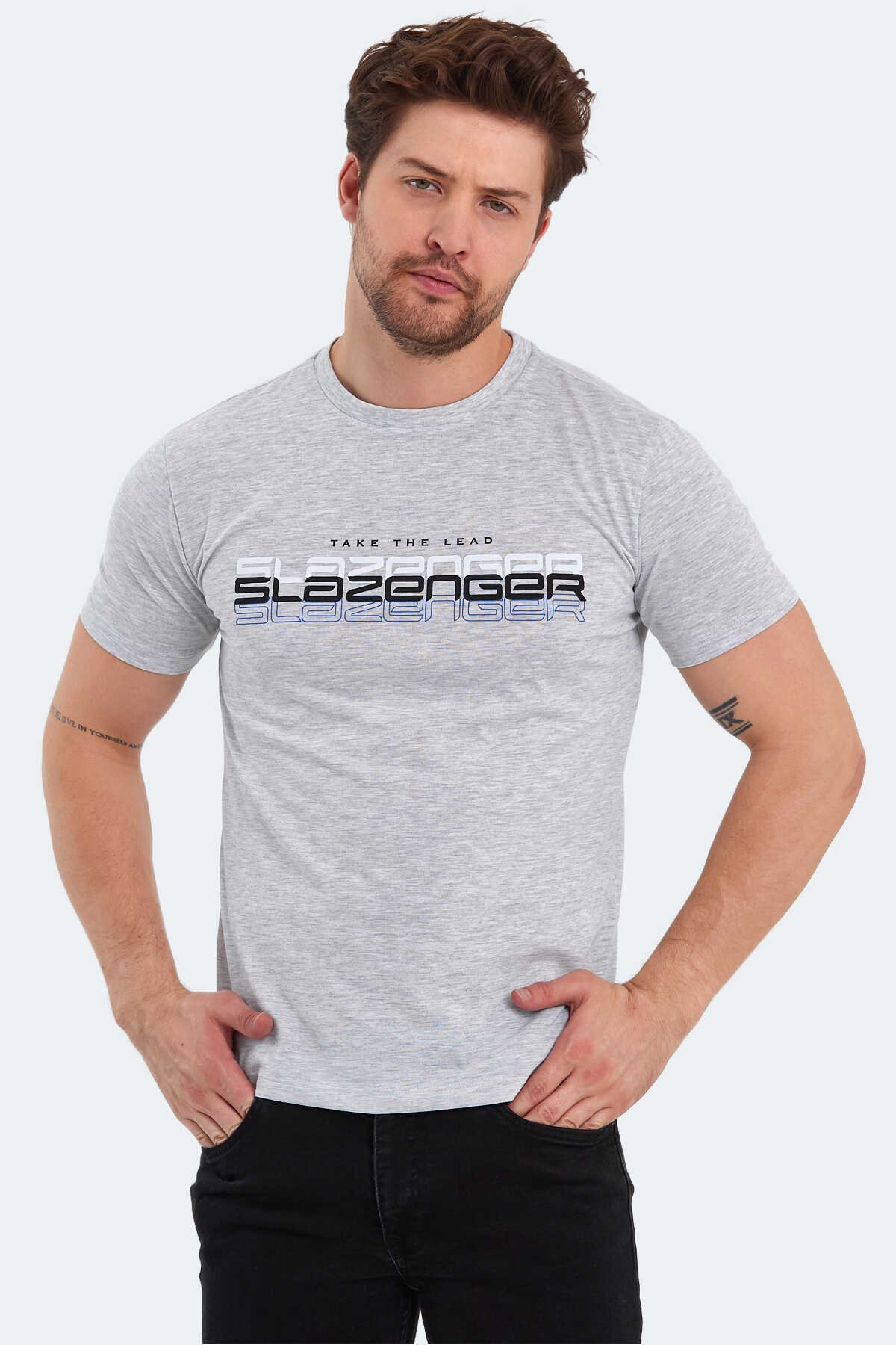 Slazenger - Slazenger PALLU Erkek T-Shirt Ekru