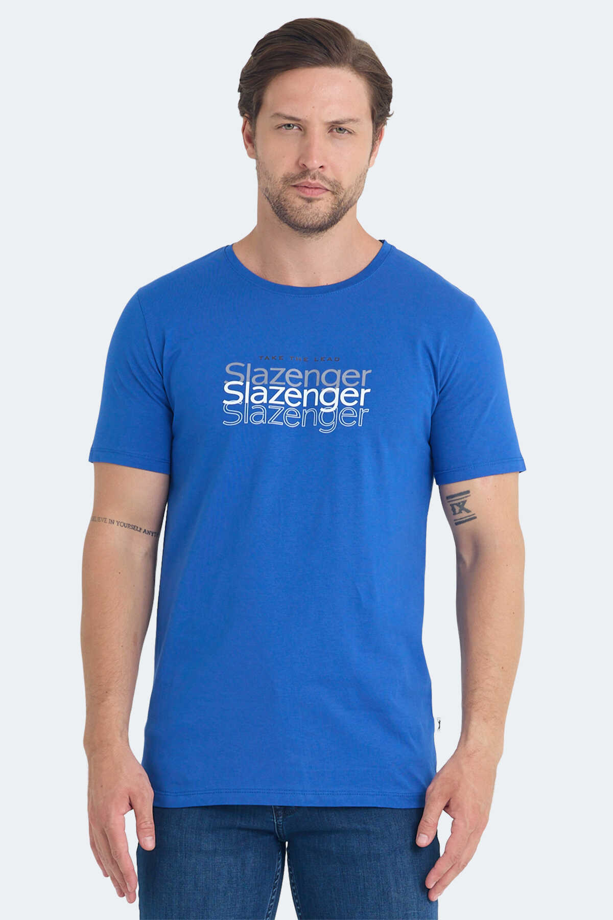 Slazenger - Slazenger PALLU I Erkek Tişört Saks Mavi