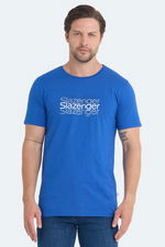 Slazenger - Slazenger PALLU I Erkek Saks Mavi Tişört