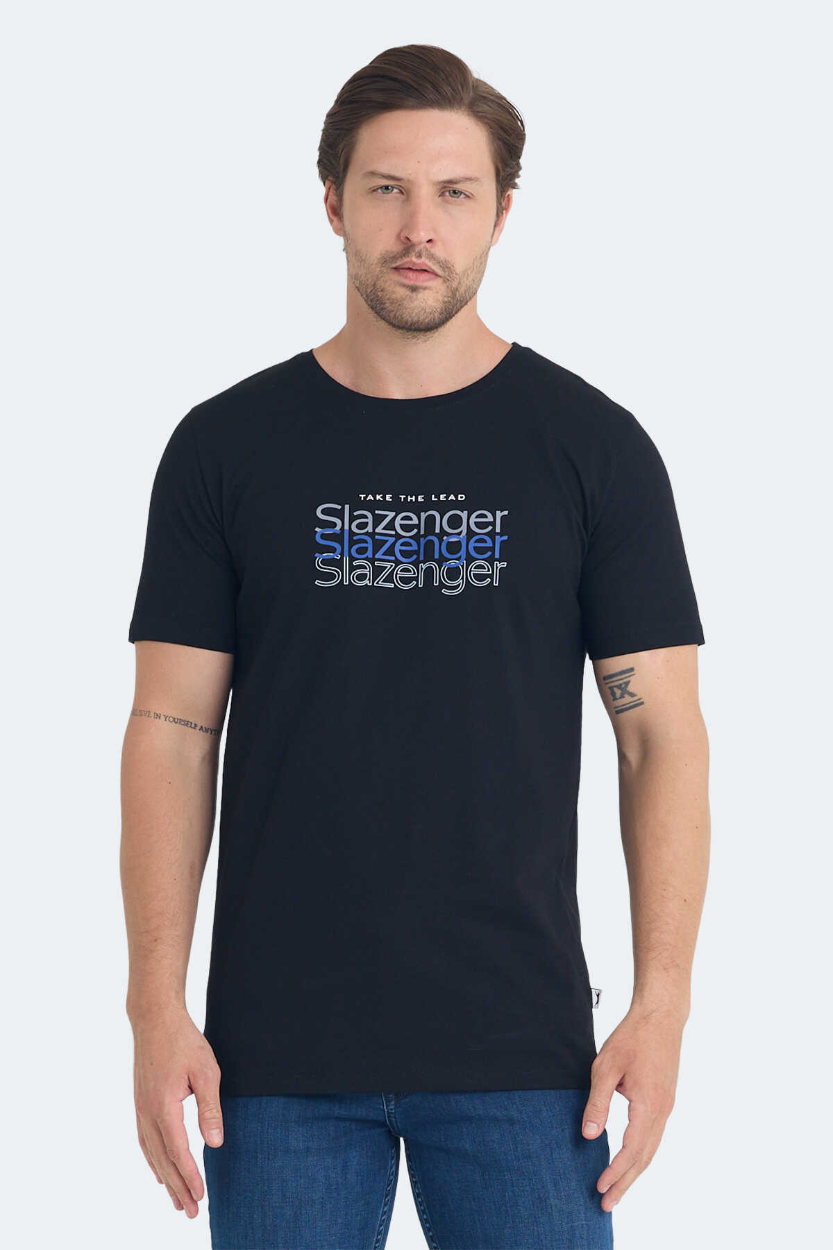 Slazenger - Slazenger PALLU I Erkek Tişört Siyah