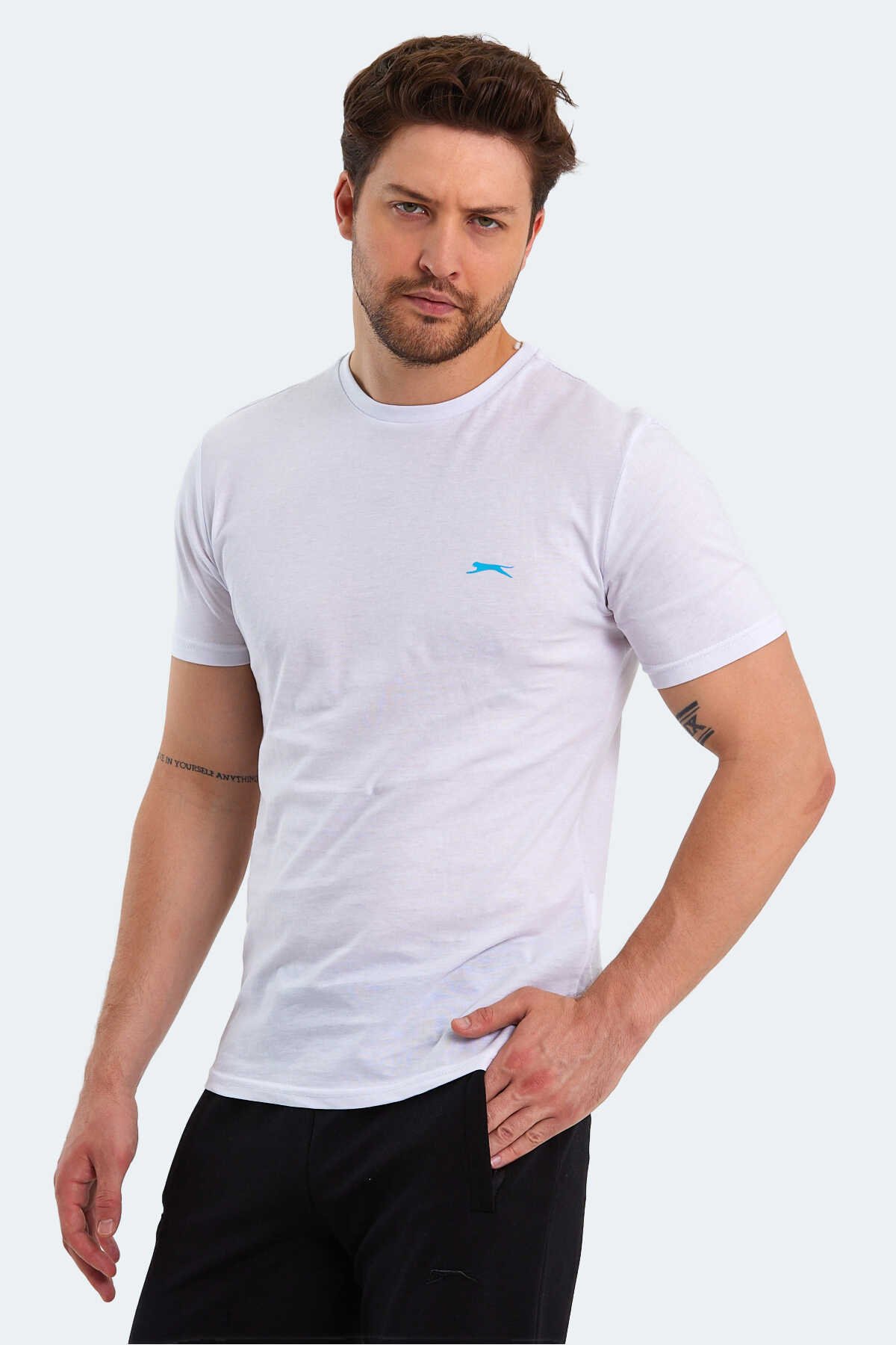 Slazenger - Slazenger PANCO Erkek Kısa Kollu T-Shirt Beyaz