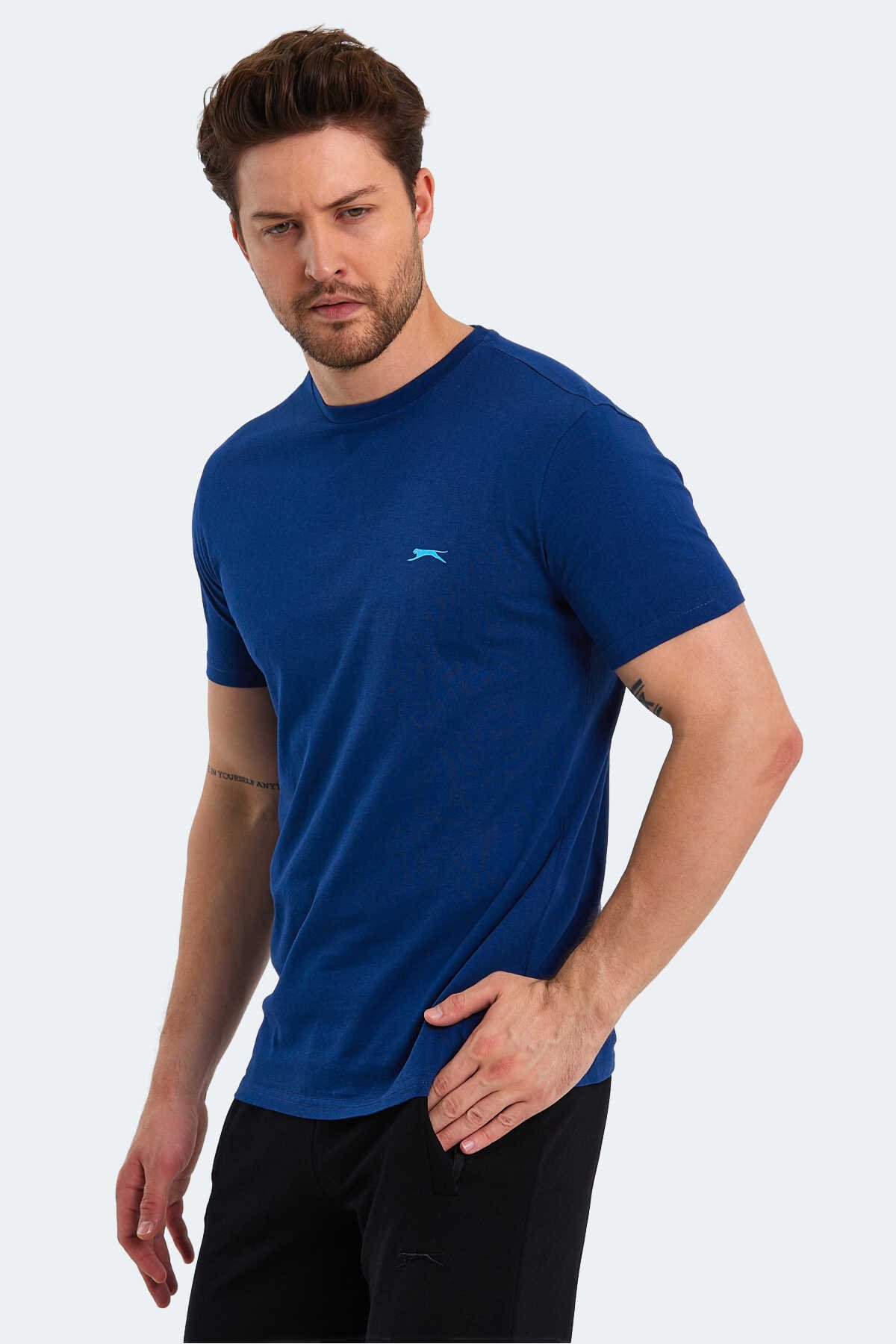 Slazenger - Slazenger PANCO Erkek Kısa Kollu T-Shirt Indigo