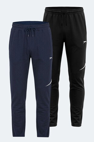 Slazenger PAPA 2 Lİ SET Erkek Cepli Siyah - Lacivert Eşofman Altı