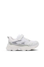 Slazenger - Slazenger PARIS Unisex Çocuk Cırt Cırtlı Beyaz Sneaker
