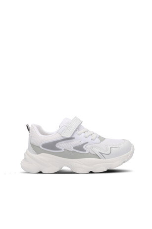 Slazenger PARIS Unisex Çocuk Cırt Cırtlı Beyaz Sneaker