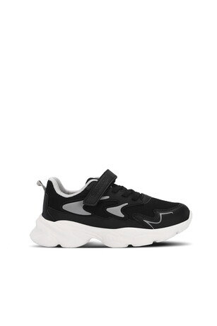 Slazenger PARIS Unisex Çocuk Cırt Cırtlı Siyah Sneaker