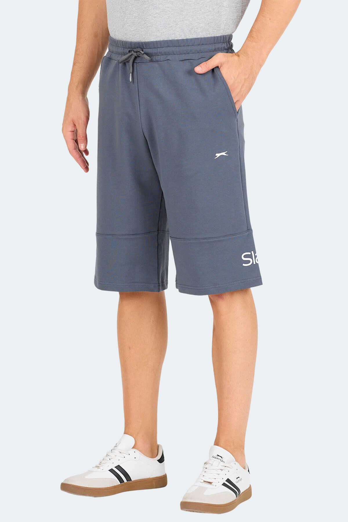 Slazenger - Slazenger PARISONER IN Erkek Cepli Kapri Koyu Gri Şort