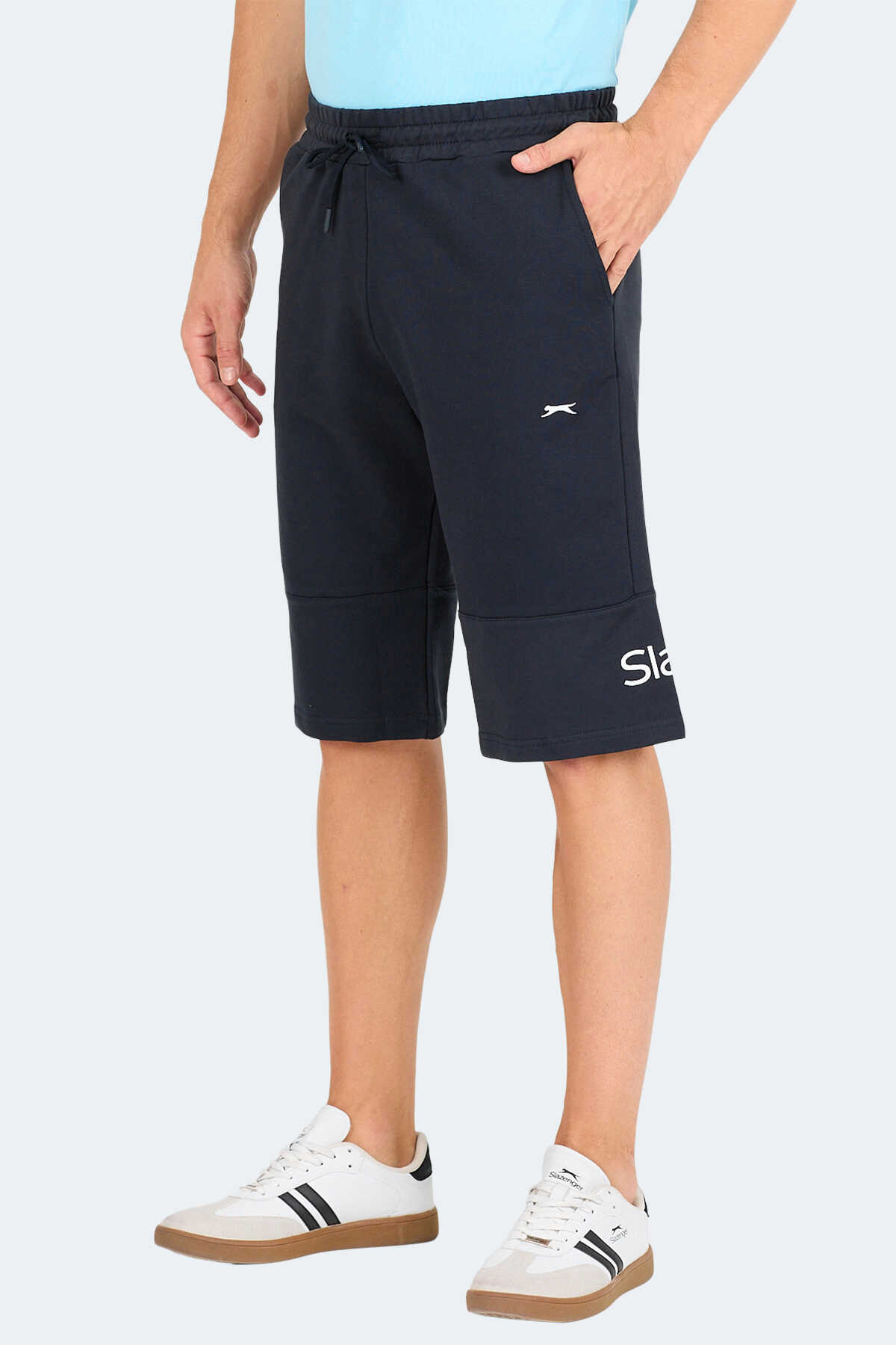 Slazenger - Slazenger PARISONER IN Erkek Cepli Kapri Lacivert Şort