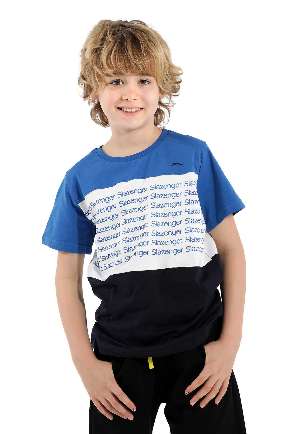 Slazenger - PARS Erkek Çocuk Kısa Kollu T-Shirt Saks Mavi