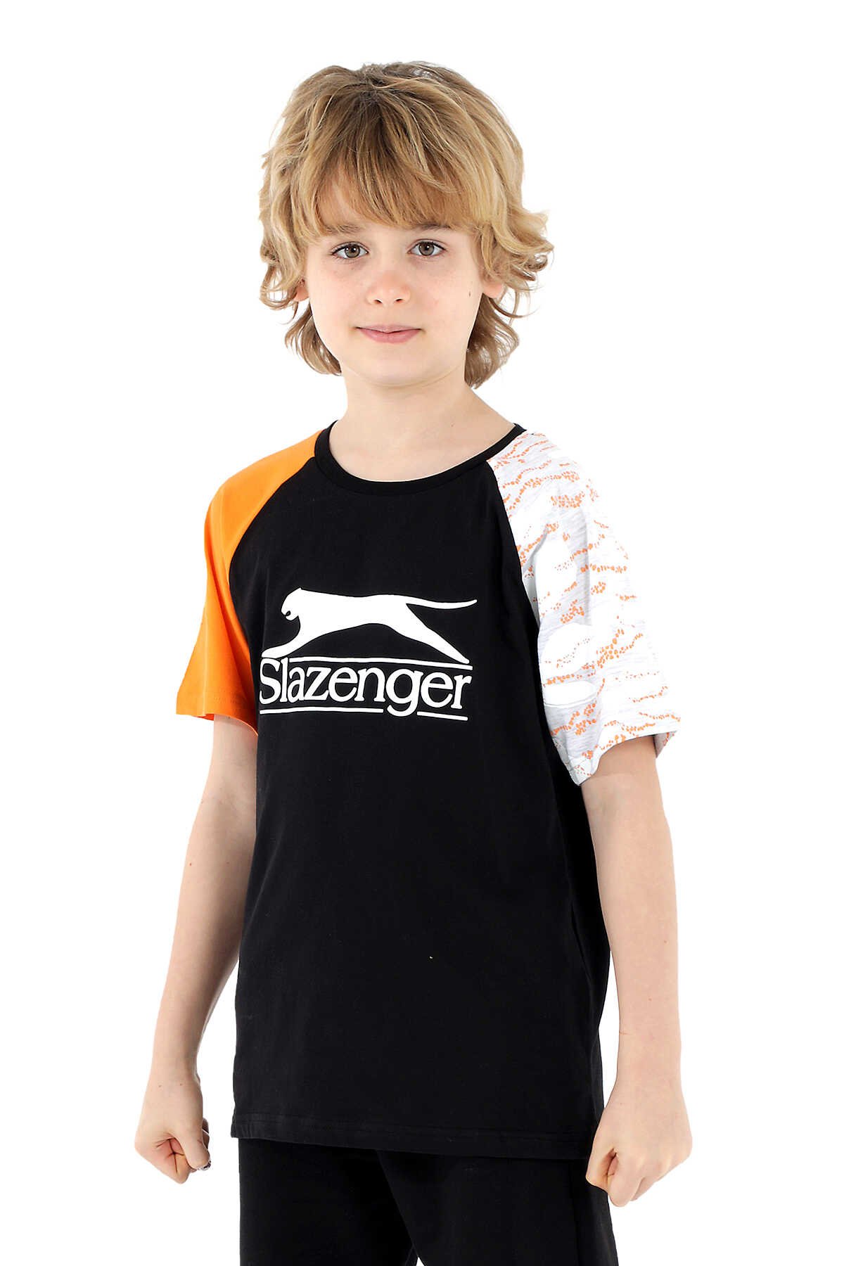 Slazenger - Slazenger PARVEEN Erkek Çocuk Kısa Kollu T-Shirt Siyah