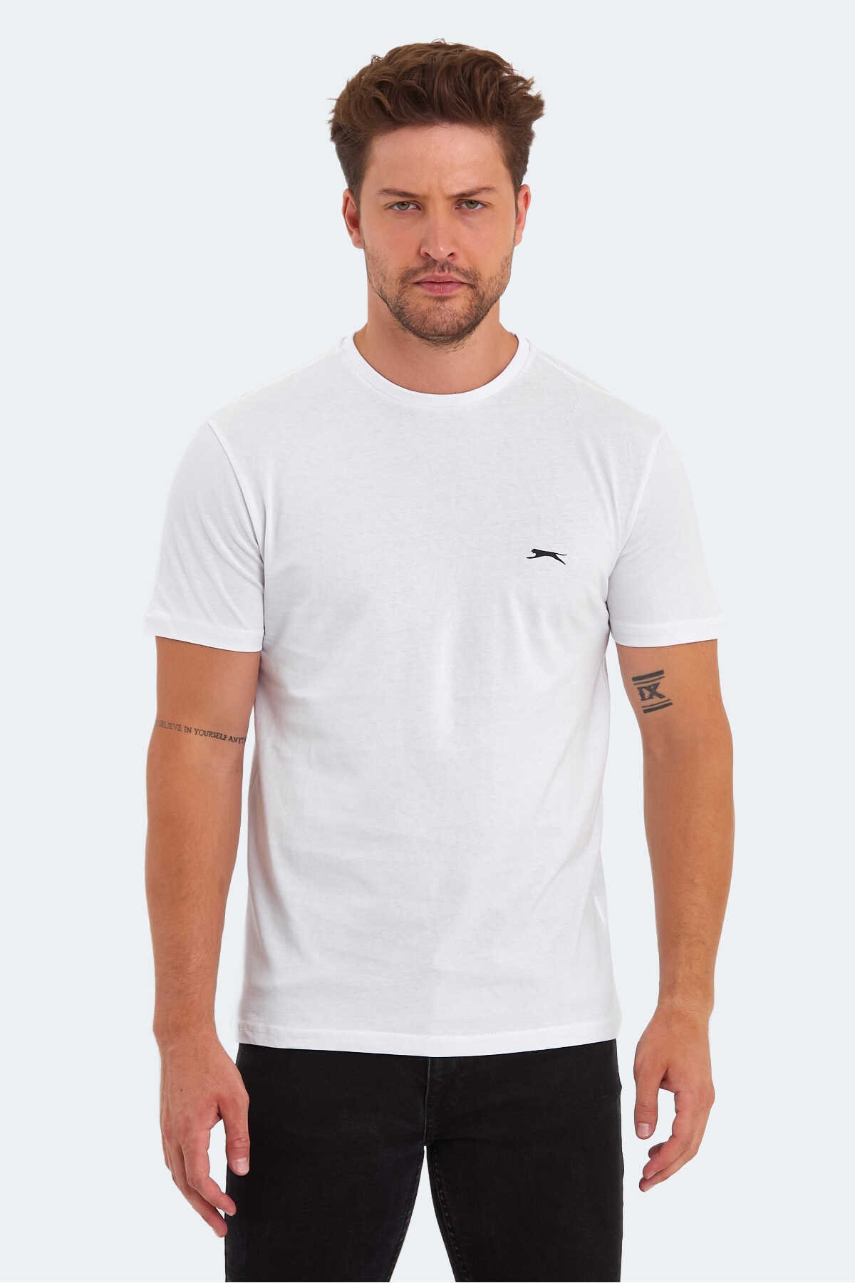 Slazenger - Slazenger PATKA Erkek T-Shirt Beyaz