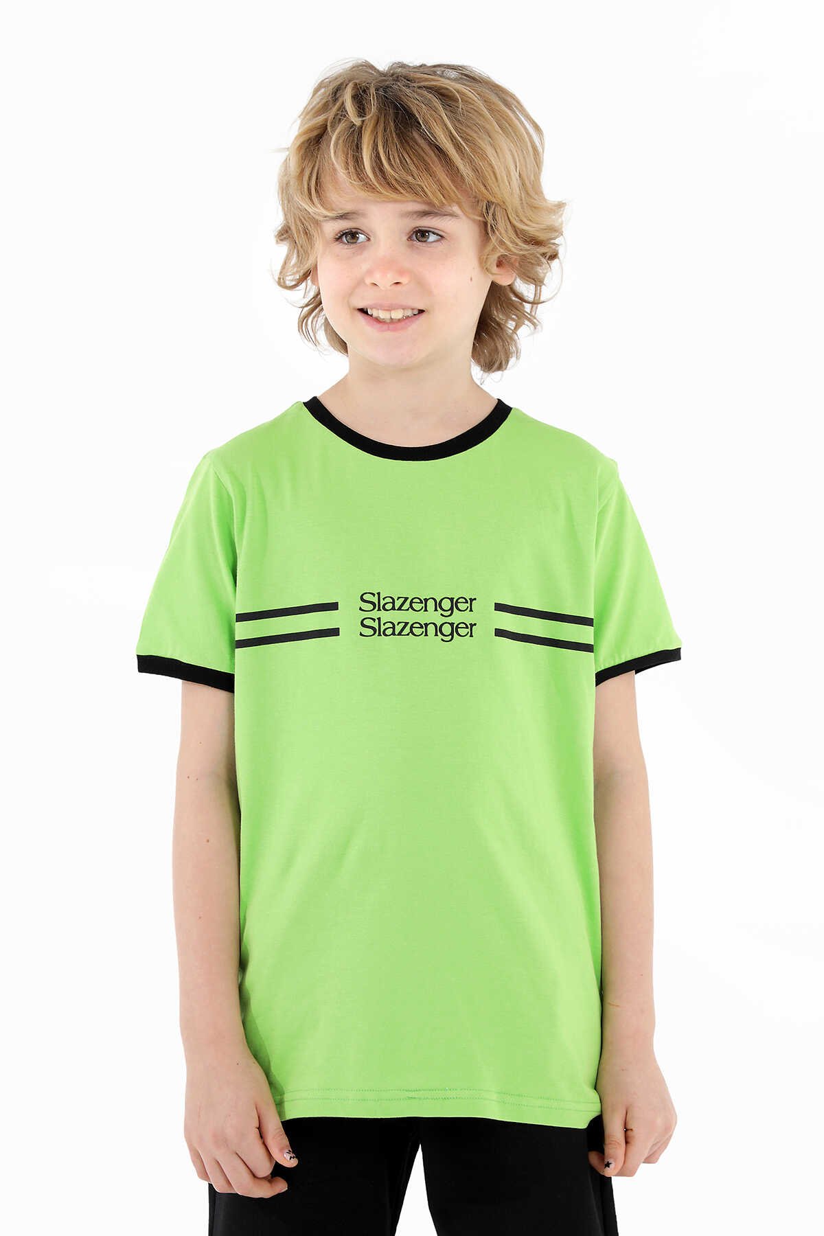 Slazenger - PATRICIA Erkek Çocuk Kısa Kollu T-Shirt Yeşil