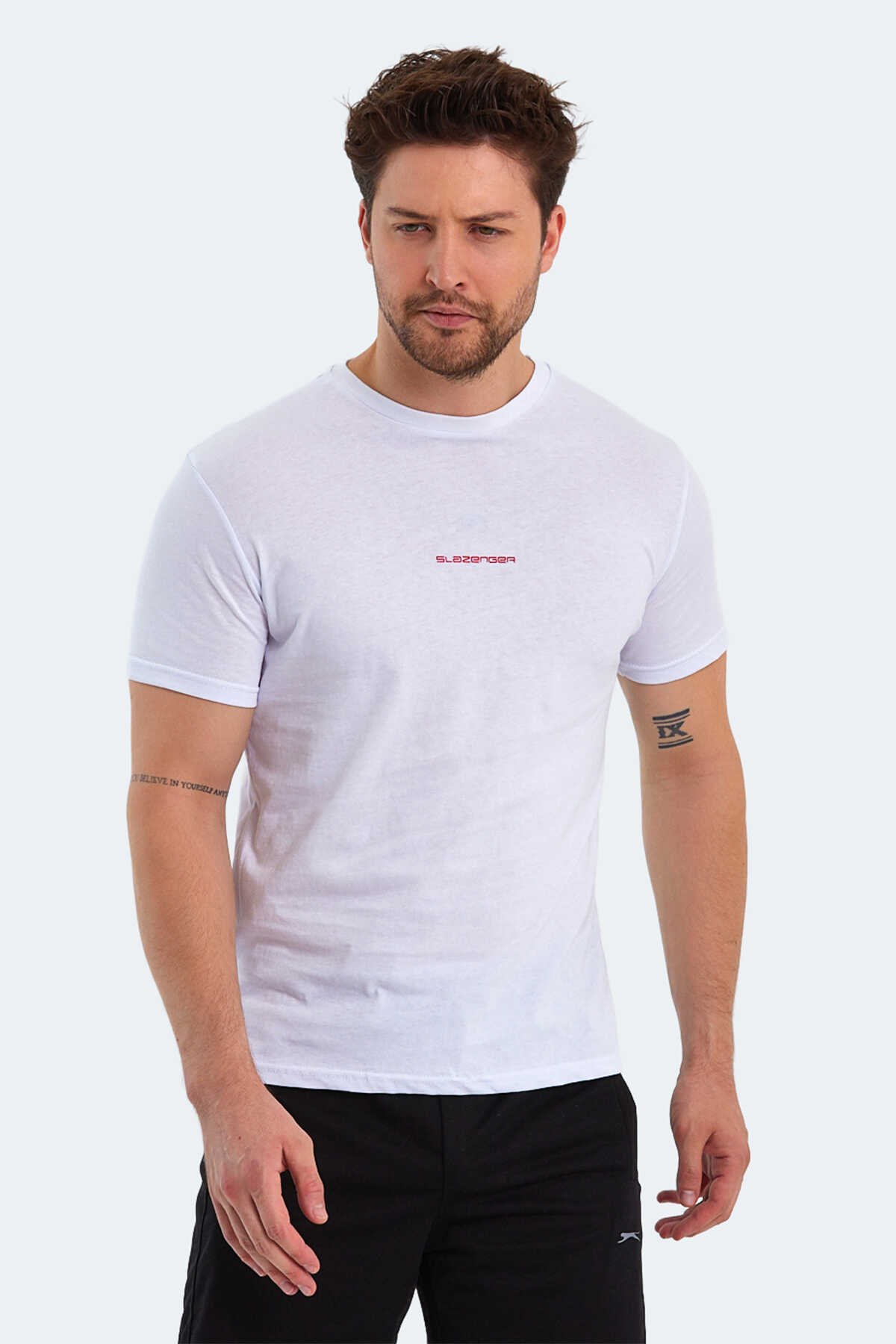 Slazenger - PATSY Erkek Kısa Kollu T-Shirt Beyaz