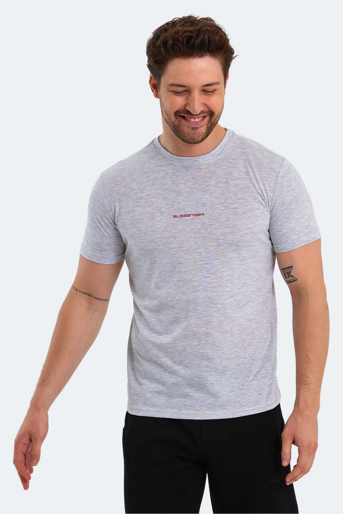 Slazenger - Slazenger PATSY Erkek Kısa Kol T-Shirt Ekru