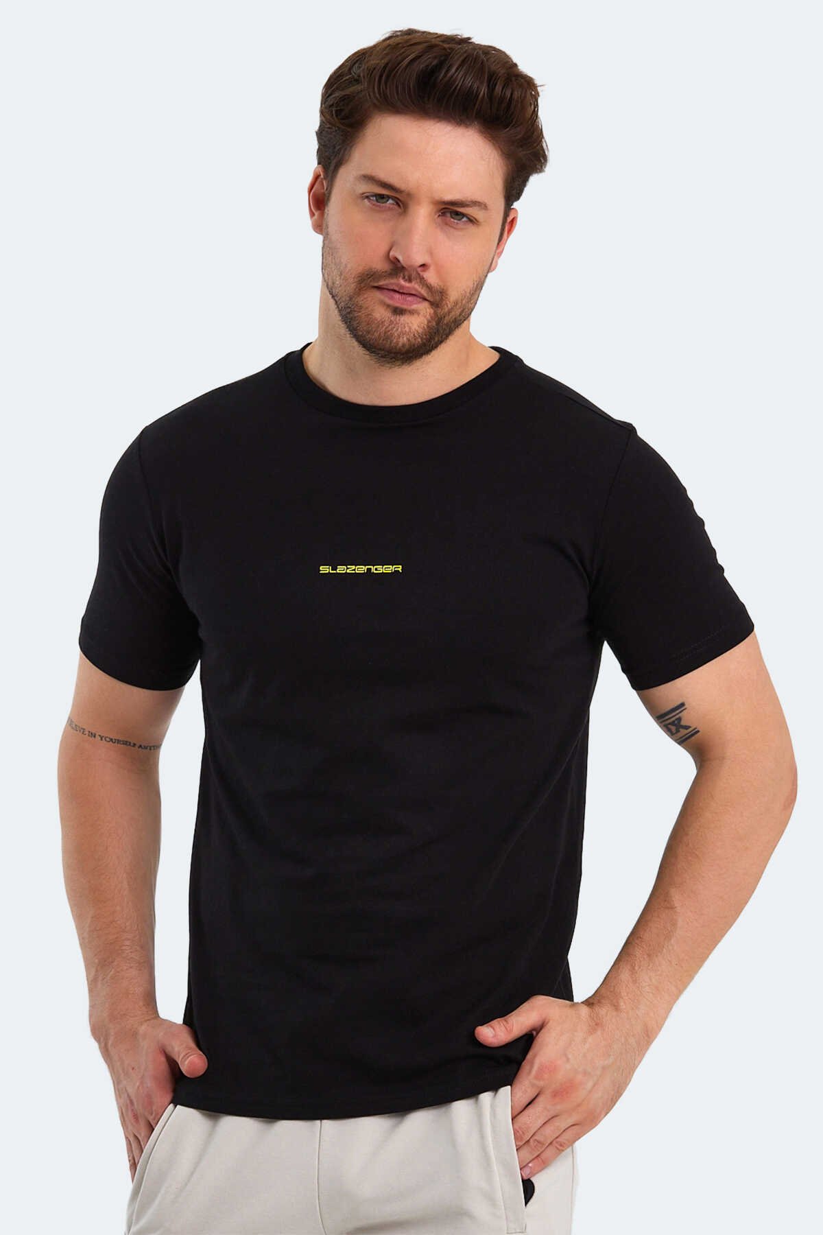 Slazenger - Slazenger PATSY Erkek Kısa Kollu T-Shirt Siyah