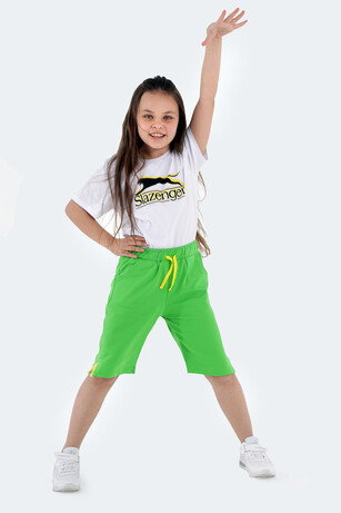Slazenger PATTON Erkek Çocuk Cepli Yeşil Şort 