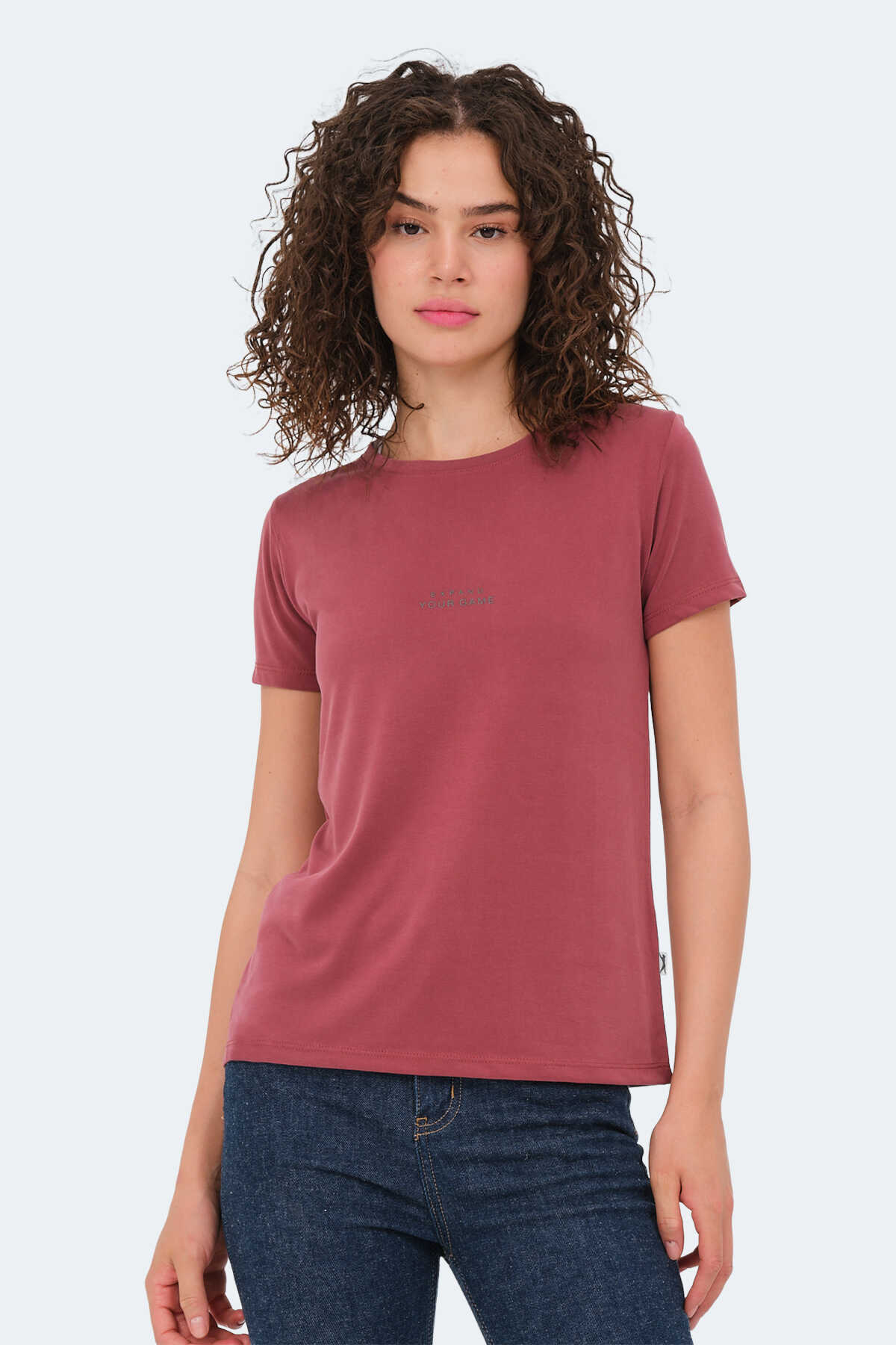 Slazenger - Slazenger PAYTONS Kadın Bordo Tişört