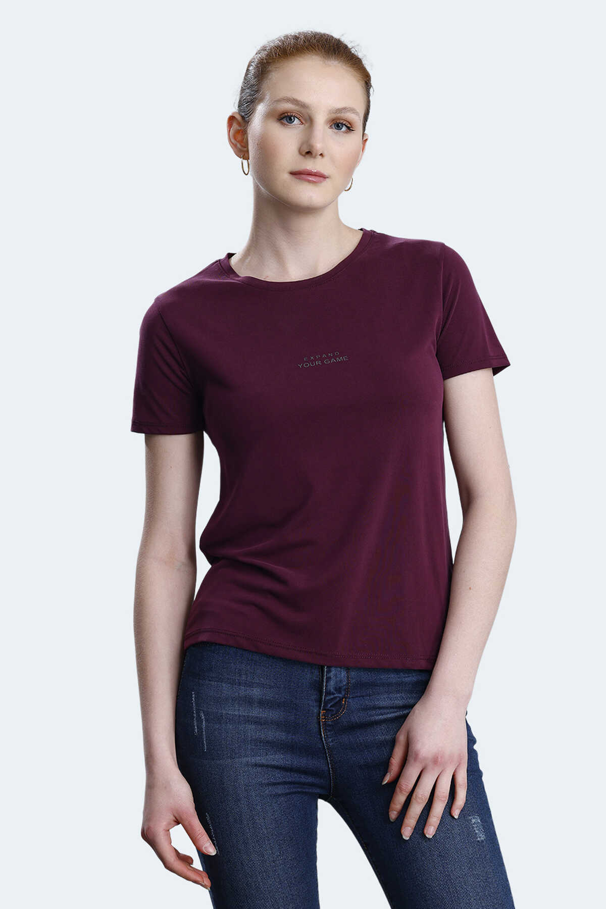 Slazenger - Slazenger PAYTONS Kadın Tişört Mürdüm