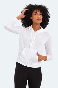 Slazenger - Slazenger PEMA I Kadın Fermuarlı Kapüşonlu Cepli Bej Sweatshırt Slazenger - Slazenger PEMA I Kadın Fermuarlı Kapüşonlu Cepli Bej Sweatshırt