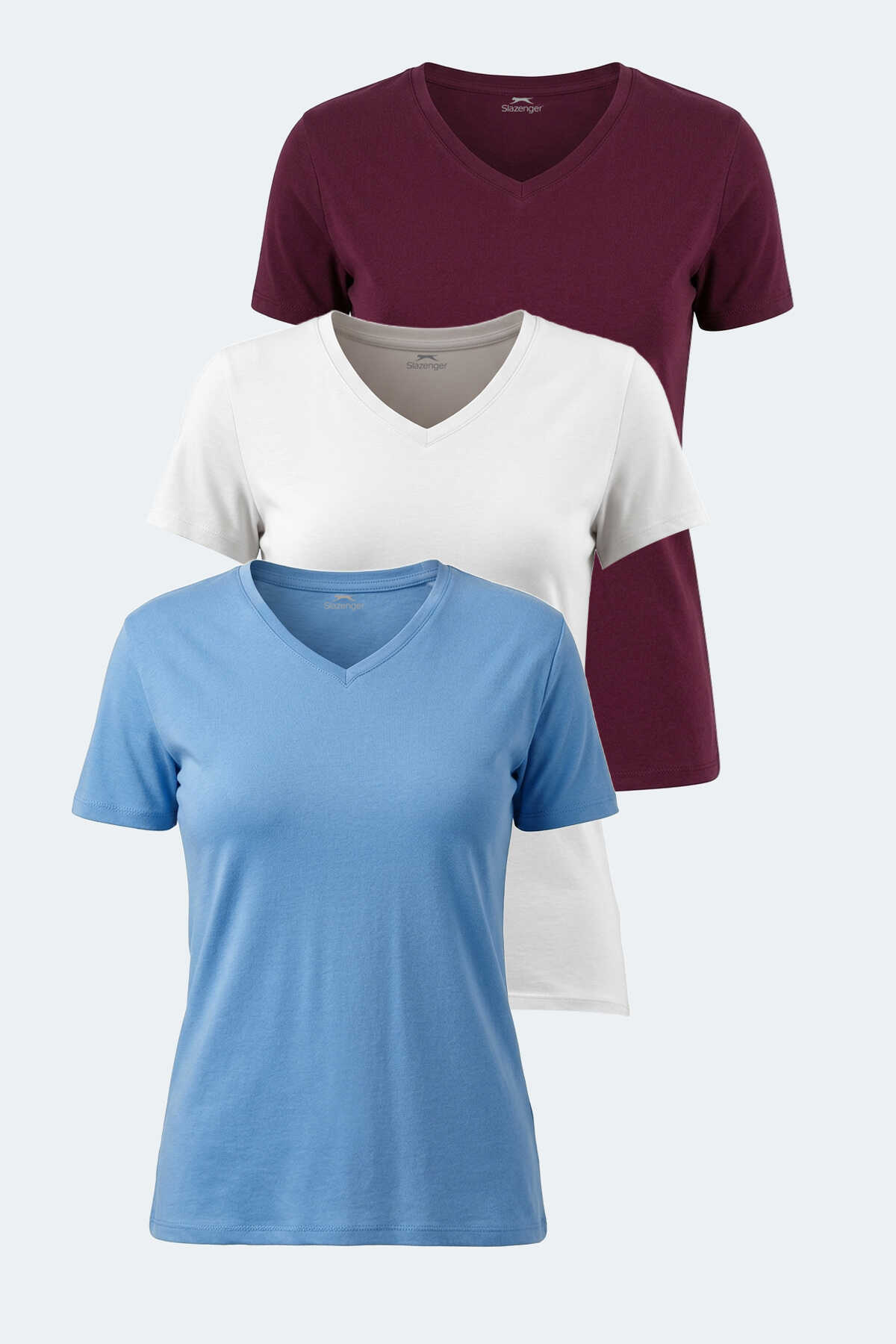 Slazenger - Slazenger PERICAS 3 lü Set Kadın Tişört