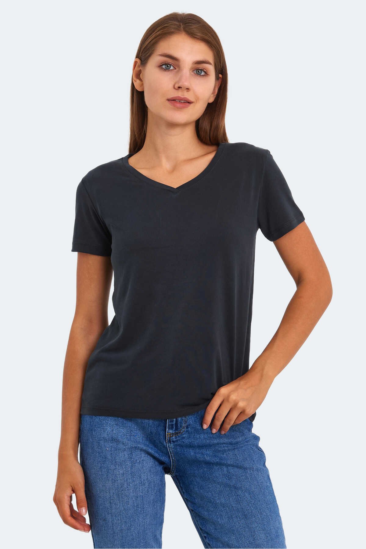 Slazenger - Slazenger PERICAS Kadın T-Shirt Siyah