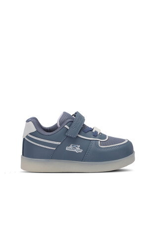 Slazenger PERLE Erkek Çocuk Cırt Cırtlı Işıklı Taban Mavi Sneaker 