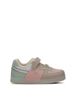 Slazenger PERLE Kız Çocuk Cırt Cırtlı Bej Sneaker 