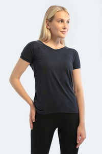 Slazenger - Slazenger PLAY Kadın V Yaka Lacivert Tişört Slazenger - Slazenger PLAY Kadın V Yaka Lacivert Tişört