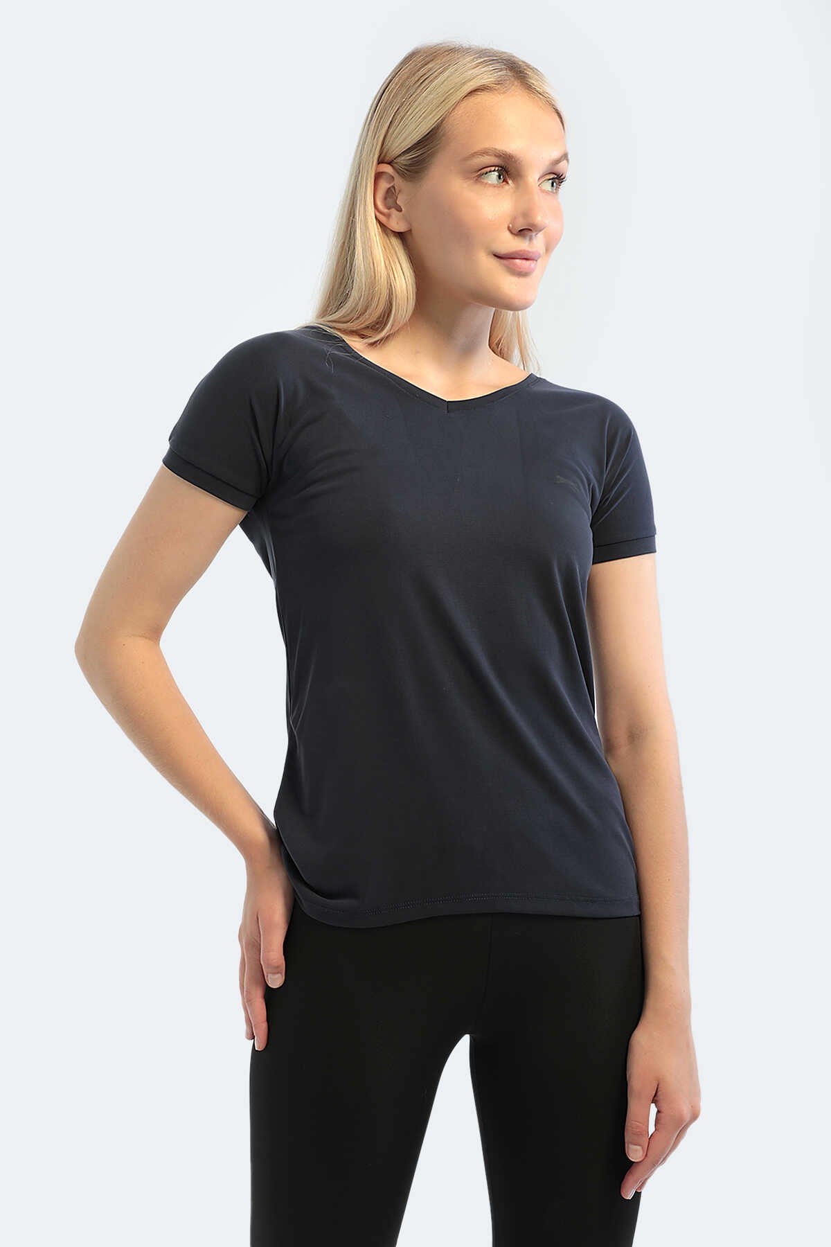 Slazenger - PLAY Kadın Kısa Kollu T-Shirt Lacivert