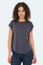 Slazenger - Slazenger POLINA Kadın Koyu Gri Tişört